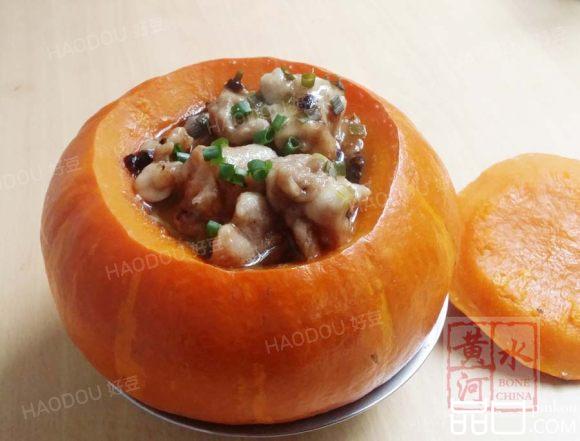 金瓜豆豉蒸鸡