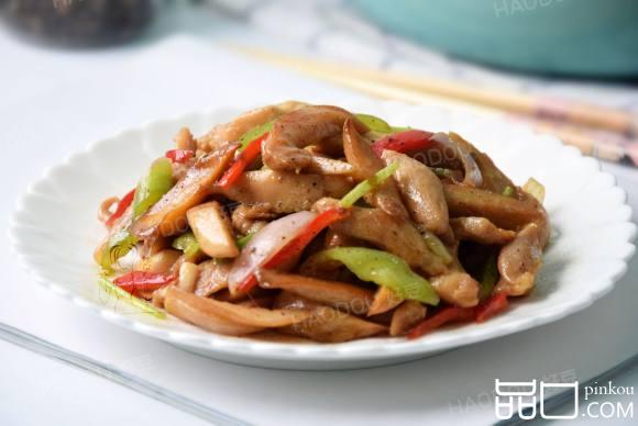 黑椒杏鲍菇炒鸡柳