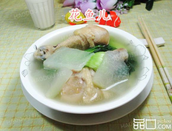 青菜冬瓜鸡腿汤