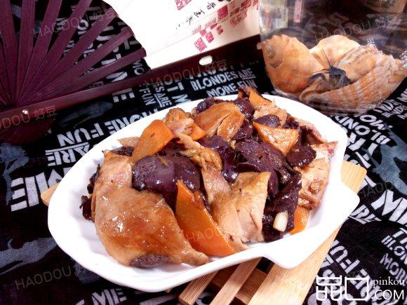 松伞蘑炒鸡腿