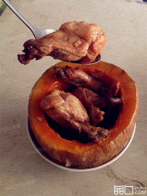南瓜蒸鸡腿