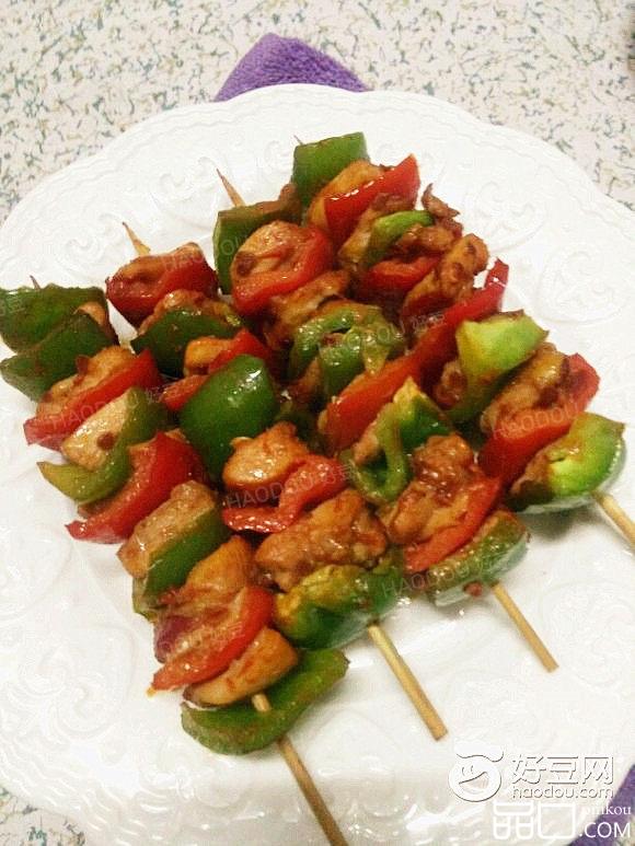 彩椒鸡肉串