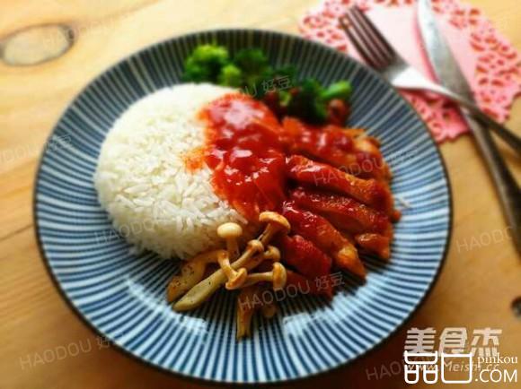 奥尔良鸡腿饭