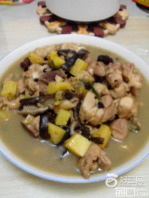 菠萝炒鸡腿