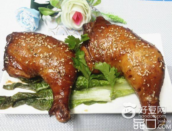 披萨草芝麻烤鸡腿