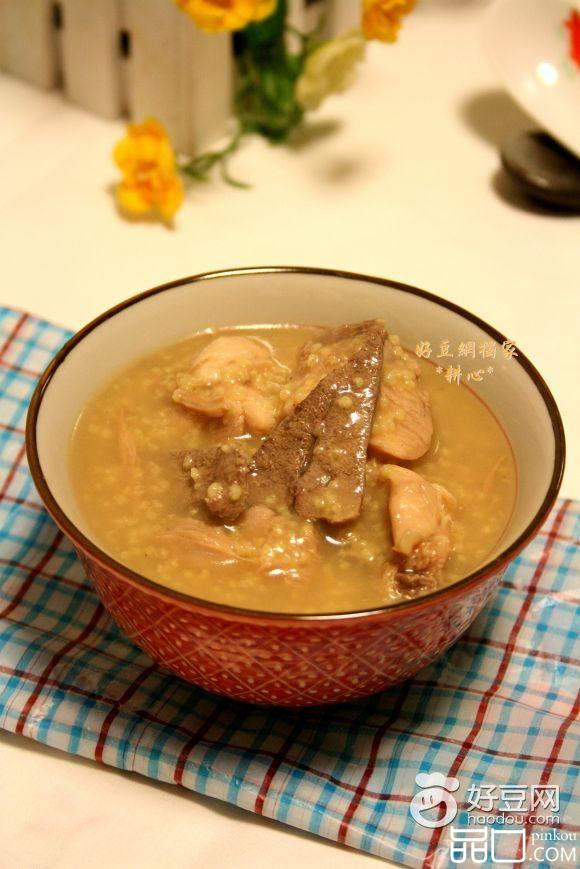 猪肝鸡腿粥