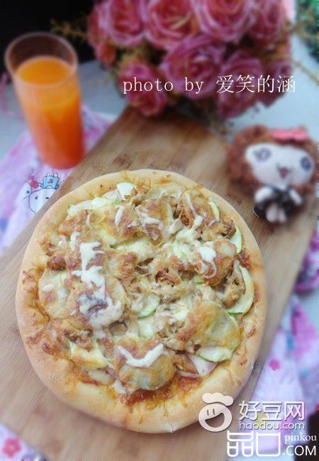 西葫芦鸡肉披萨