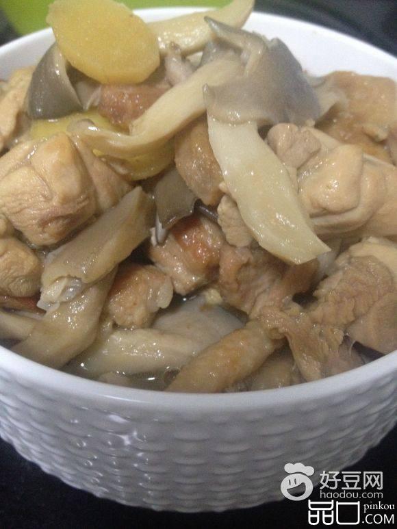 鸡肉烧平菇