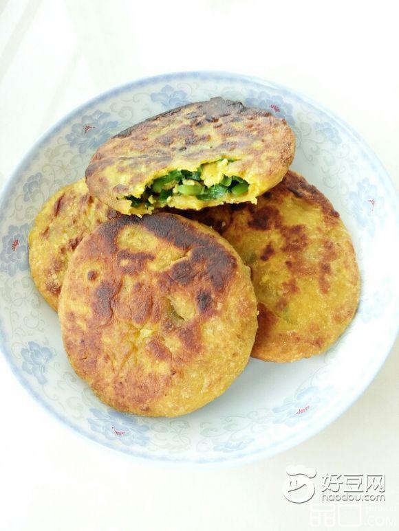 韭菜鸡蛋南瓜饼