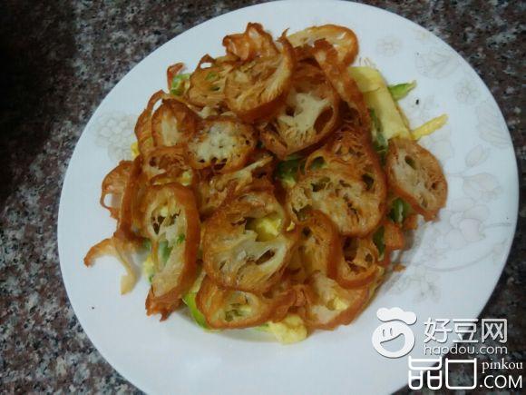 苦瓜煎蛋配油条