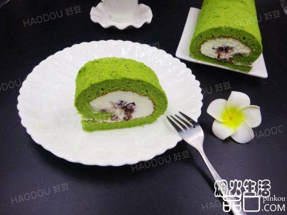 蜜豆抹茶蛋糕卷