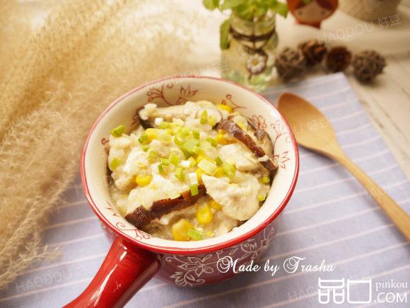 鸡肉玉米菇菇粥