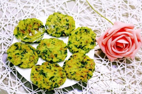 菠菜豆渣饼