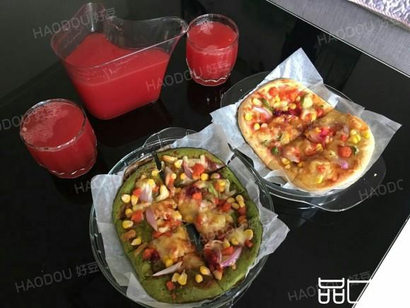 红心火龙果披萨