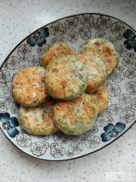 芹菜叶韭菜鸡蛋饼
