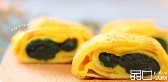 菠菜厚蛋烧—5分钟元