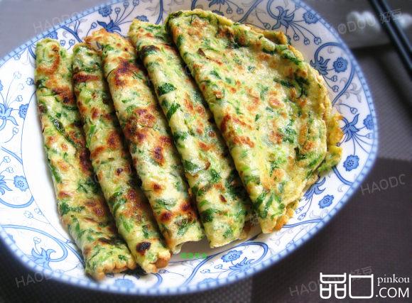 香菜鸡蛋软饼