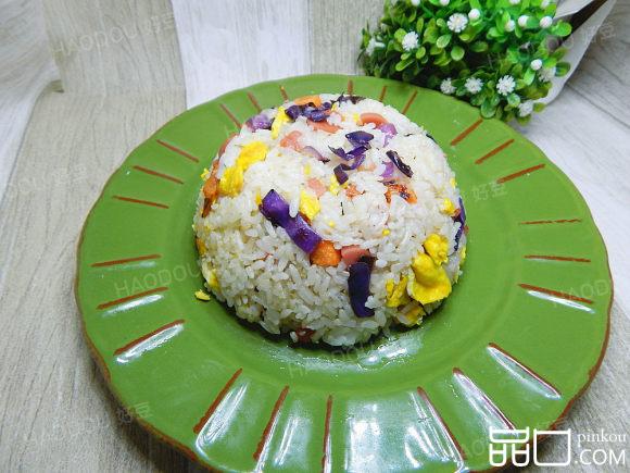紫甘蓝蛋炒饭