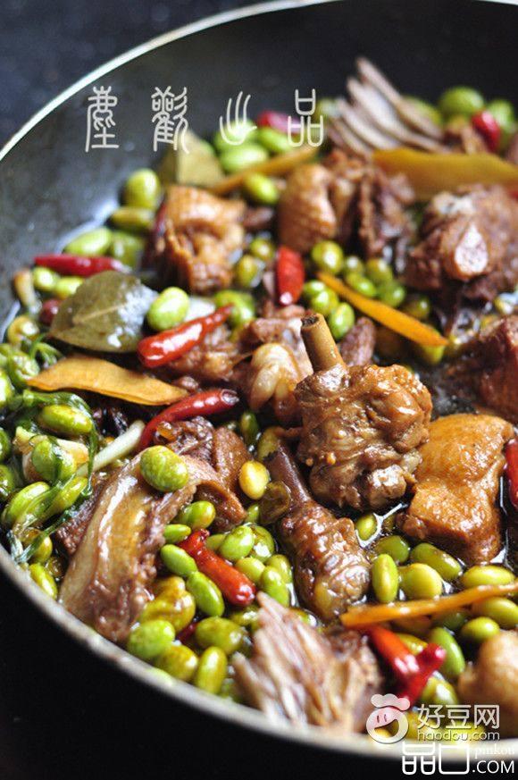 毛豆烧鸭