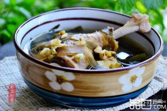 绿豆海带煲鸭汤