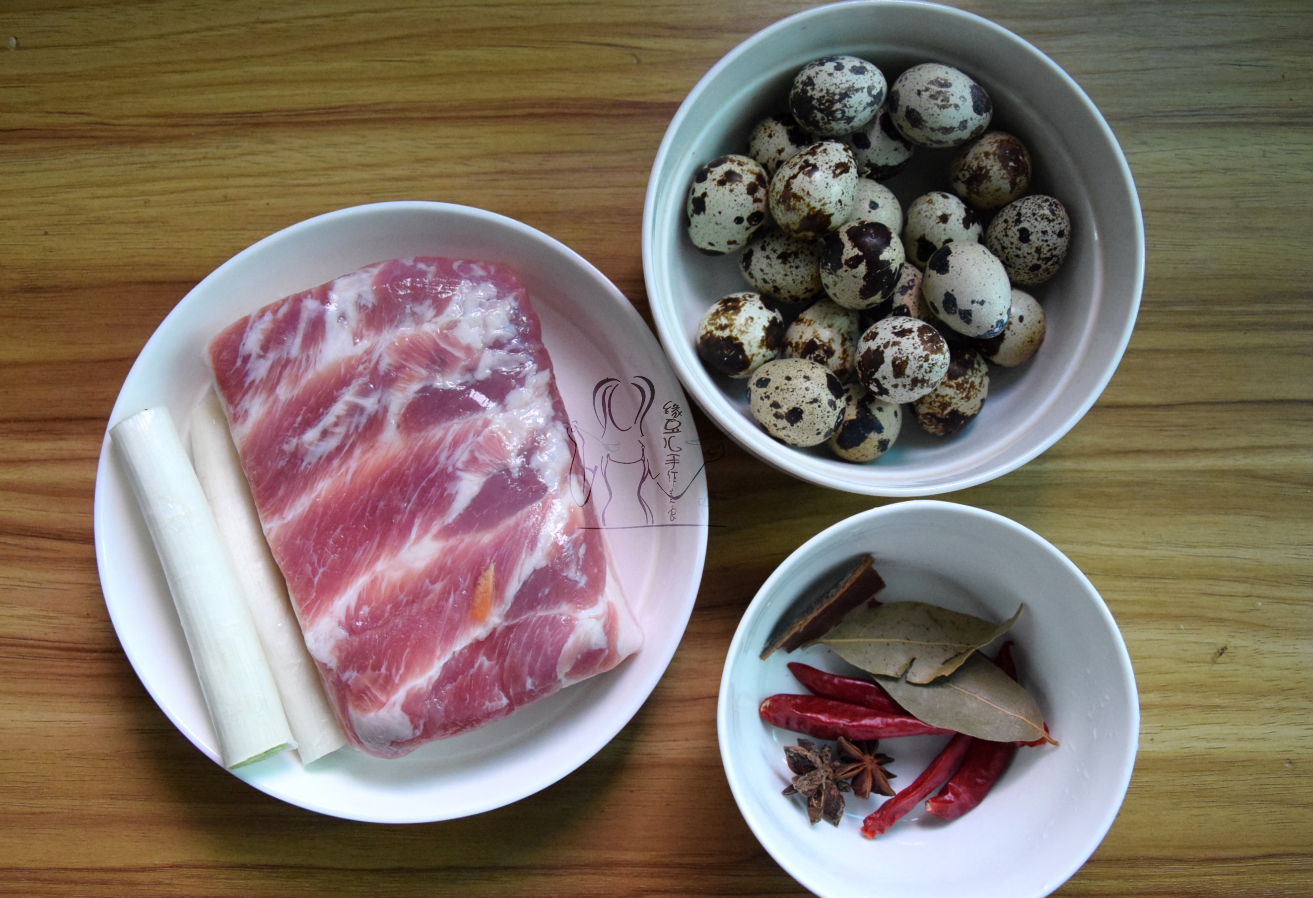 鹌鹑蛋烧肉步骤1