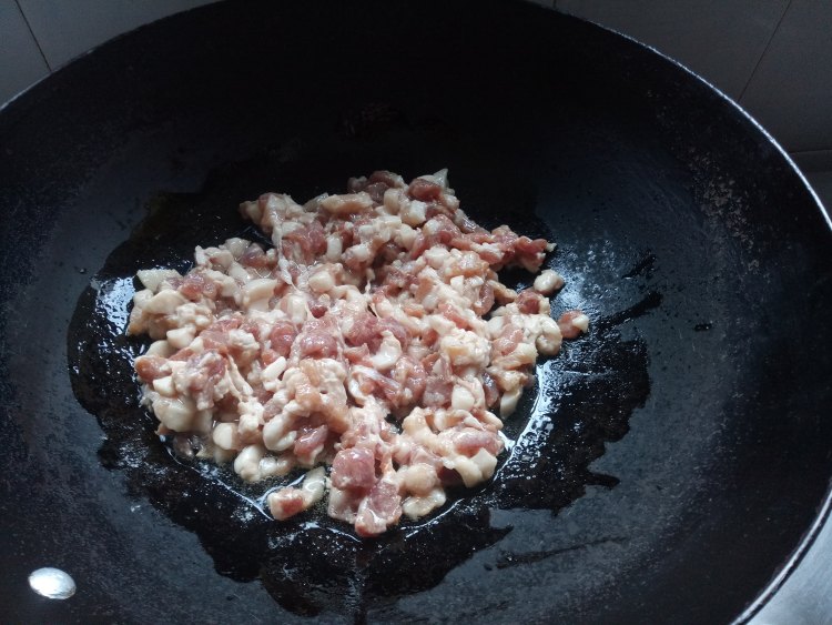 肉丝榨菜炒毛豆步骤5
