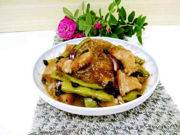 豆豉烧粉条豆角步骤13