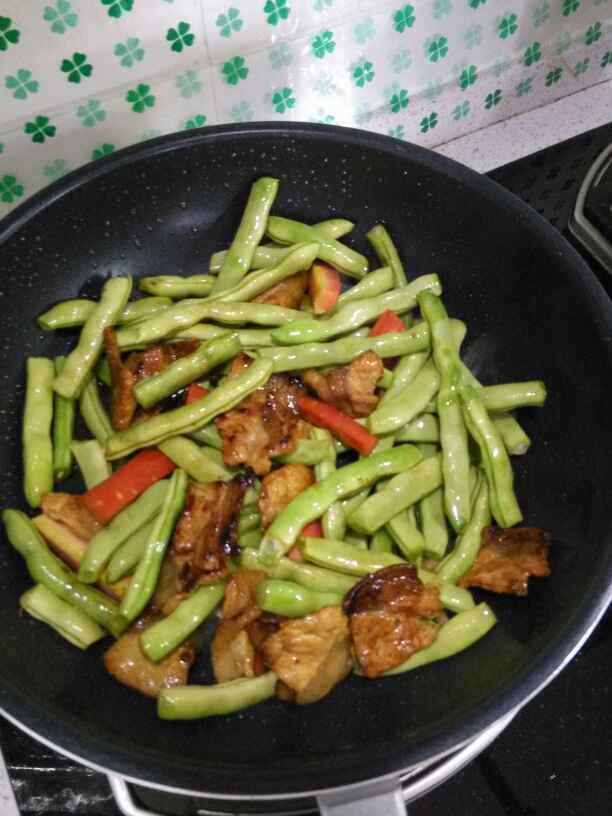豆角五花肉步骤5