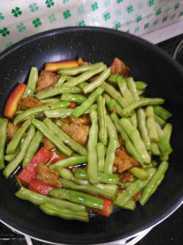 豆角五花肉步骤6