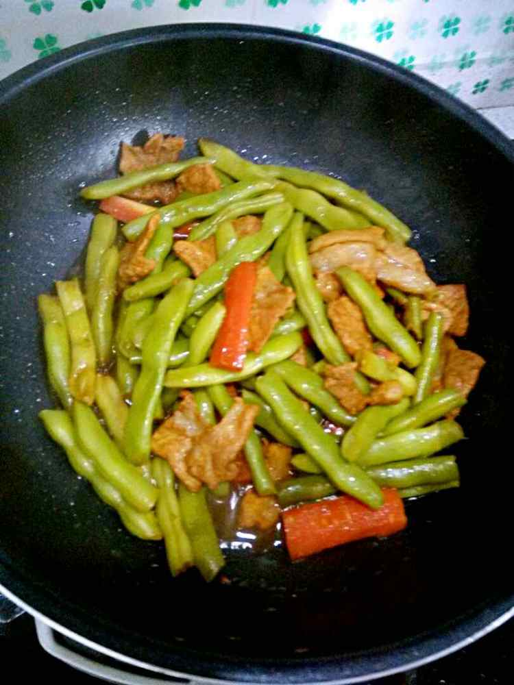 豆角五花肉步骤7