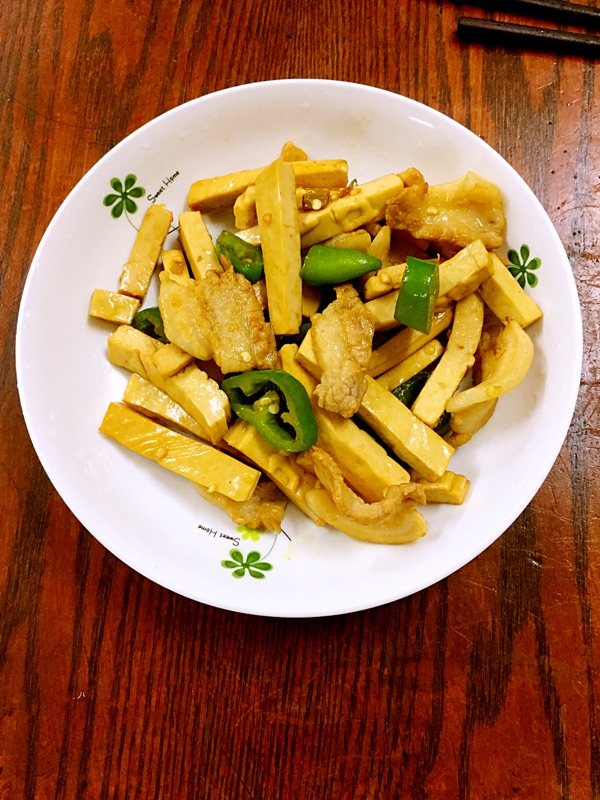 豆干炒五花肉步骤11