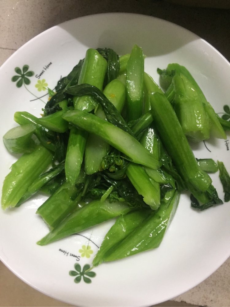五花肉盖菜心步骤7