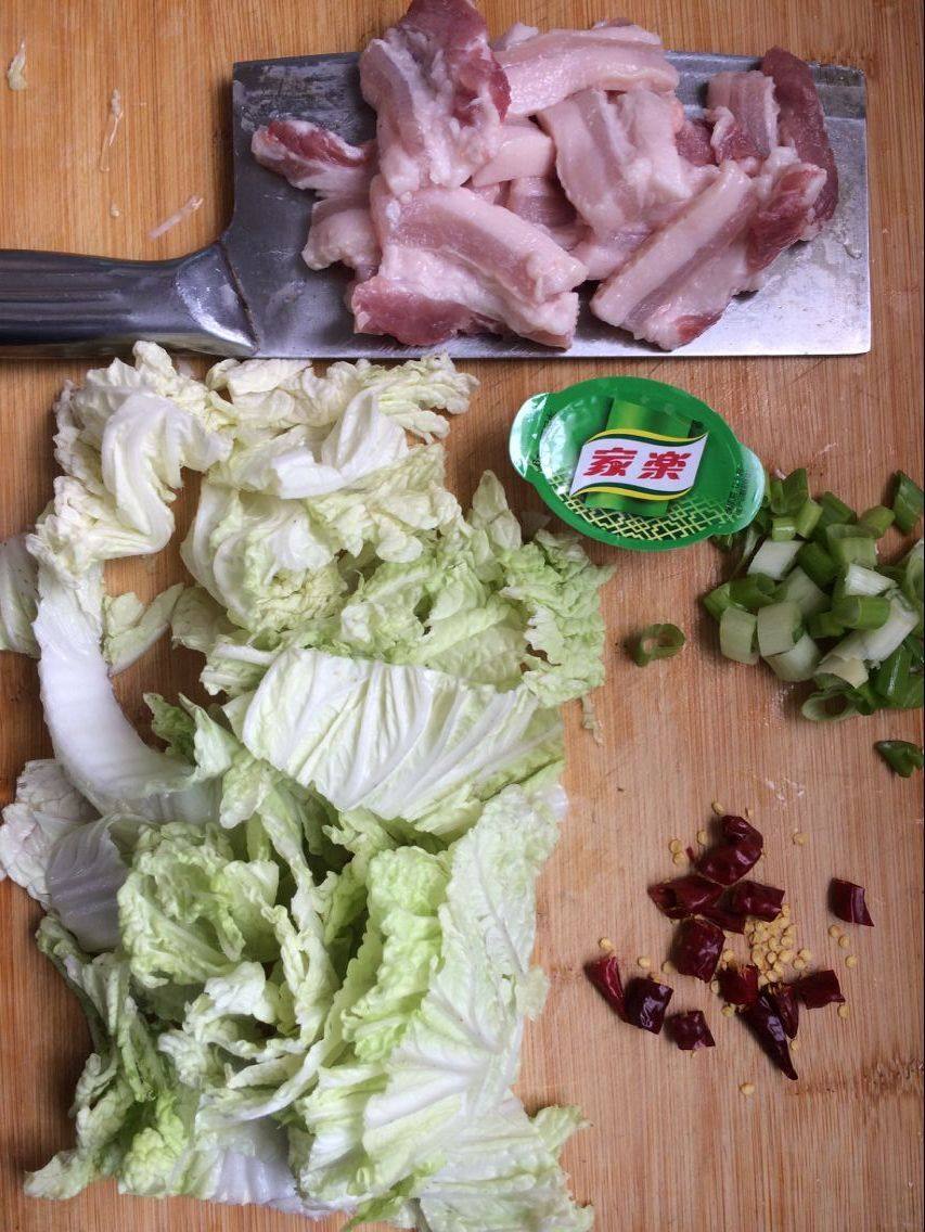 猪肉白菜炖粉条步骤2
