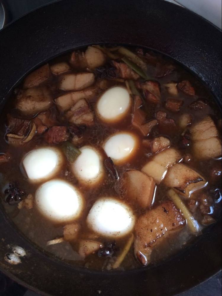 五花肉炖蛋步骤14
