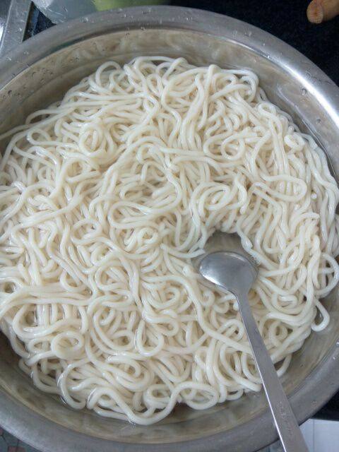 茄丁肉末炸酱面步骤11