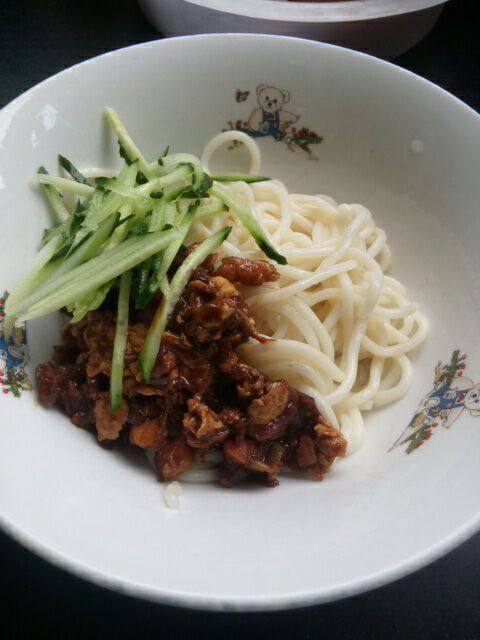茄丁肉末炸酱面步骤12