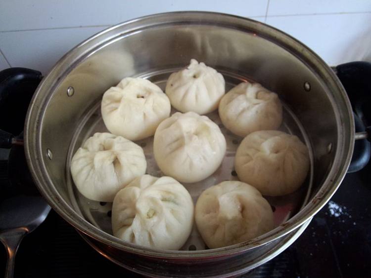 绍兴梅干菜肉包子步骤21
