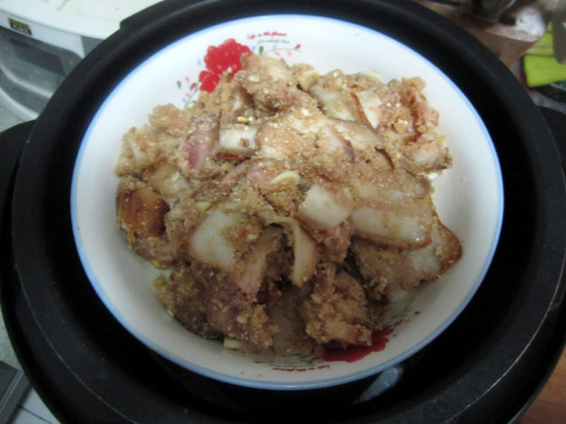 铁棍山药粉蒸肉步骤8