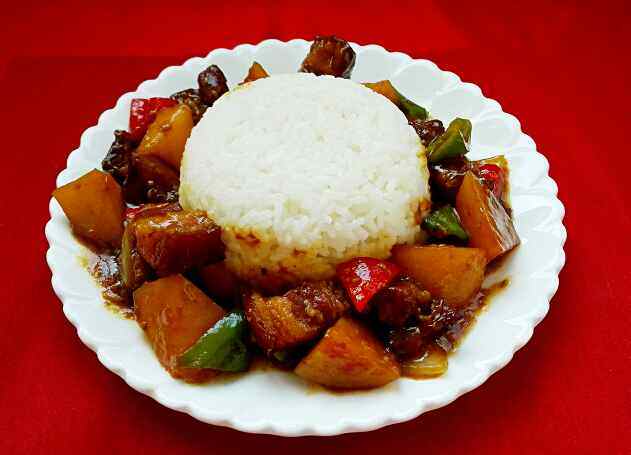 红烧肉烩饭#新鲜从这步骤13
