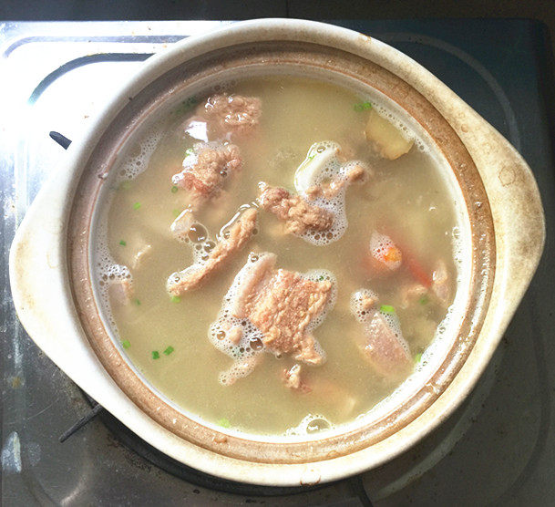 山药滑肉汤步骤12