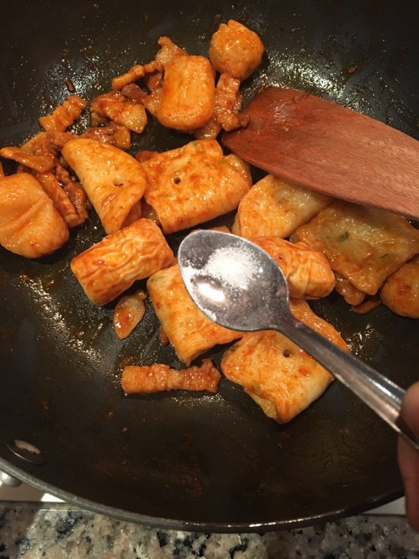 韩式辣炒五花肉鱼饼步骤14