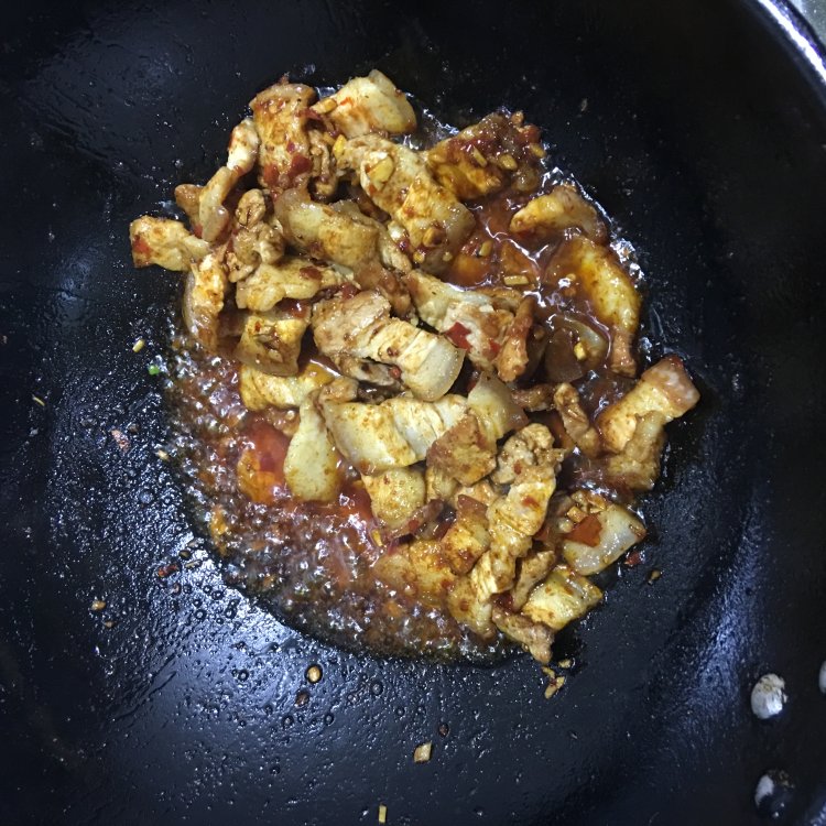 甜酱爆炒五花肉步骤12