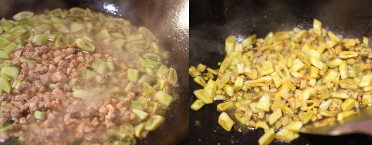 超级下饭的肉末豆角步骤5