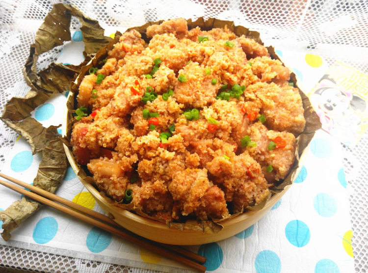 麻辣粉蒸肉步骤12