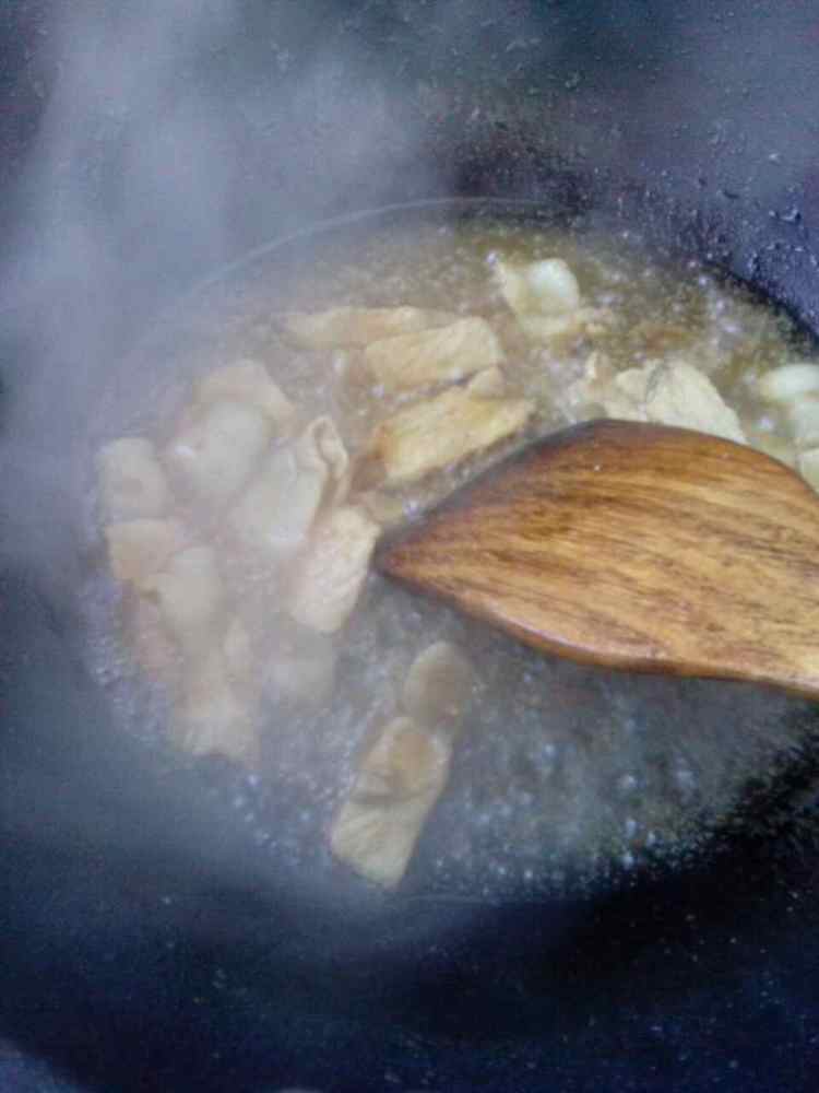 蘑菇炒油菜步骤3