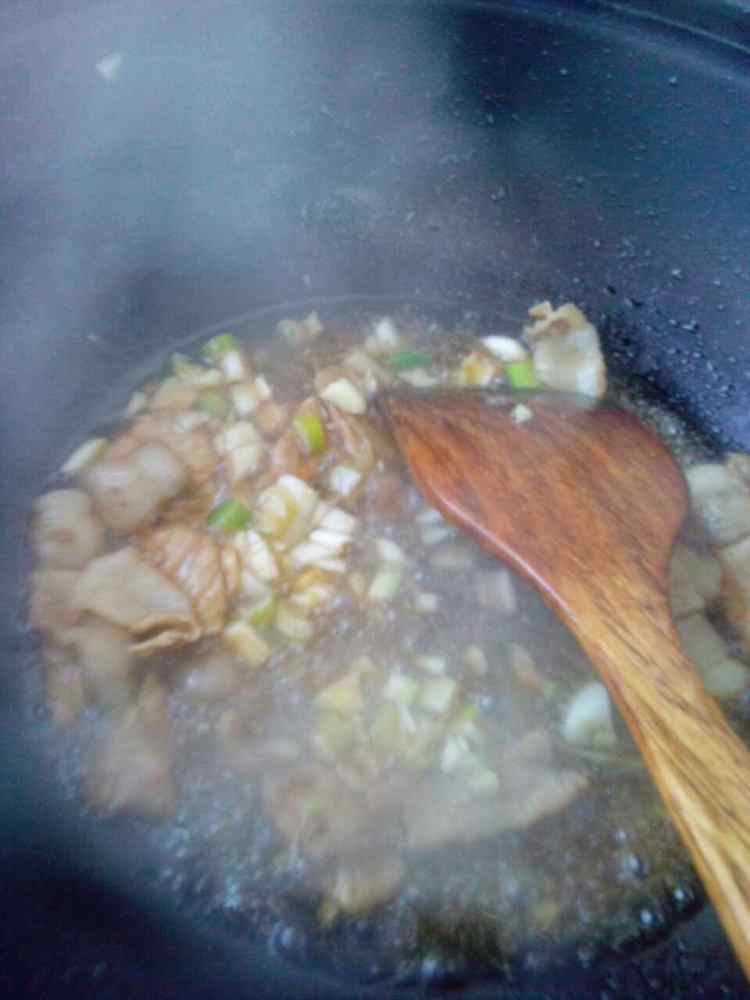蘑菇炒油菜步骤4