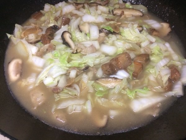 香菇炖白菜步骤8