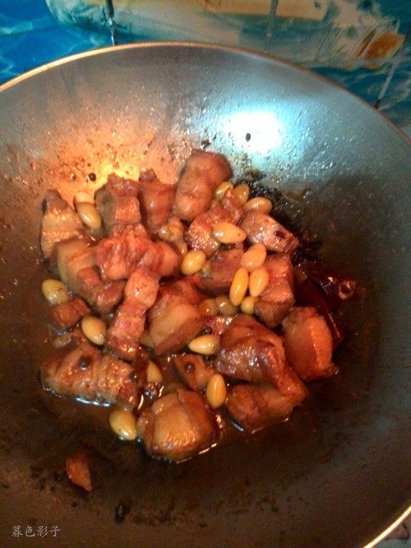 银杏炖肉步骤7
