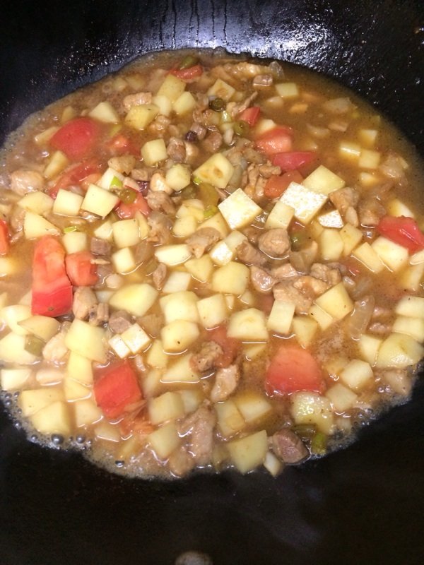 土豆炒米饭步骤8