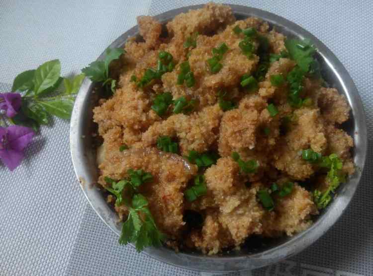 白番薯粉蒸五花肉步骤9
